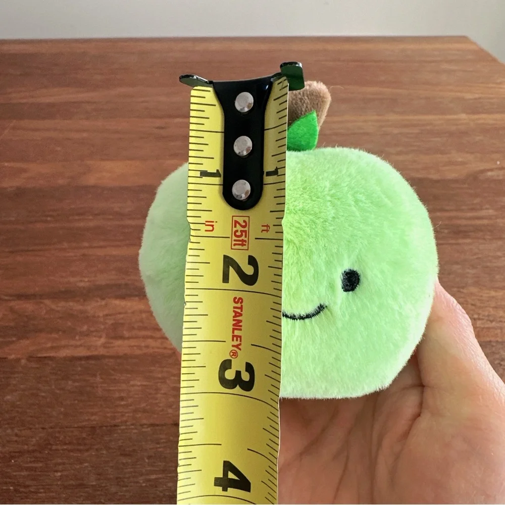 Cute Green Apple Plush Keychain Bag Charm Keychain Kawaii Soft Stuffed Gift